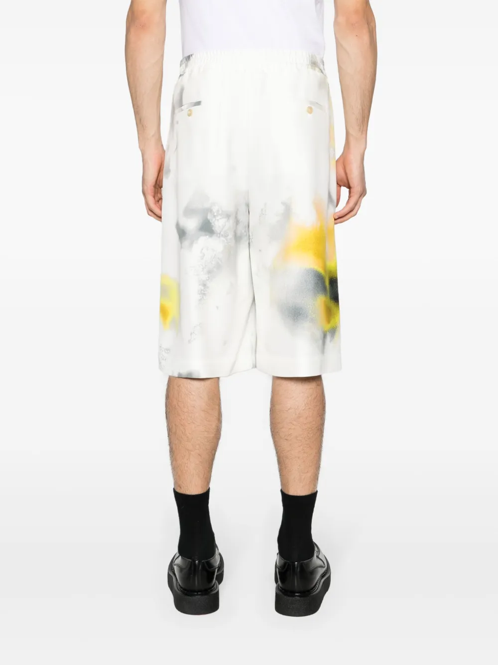 Alexander McQueen Shorts met bloemenprint Wit