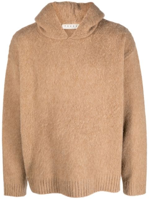 Paura  brushed-effect virgin wool hoodie