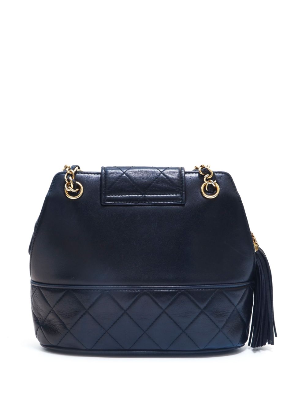 Pre-owned Chanel 1990 Diamond-quilted Shoulder Bag In Black