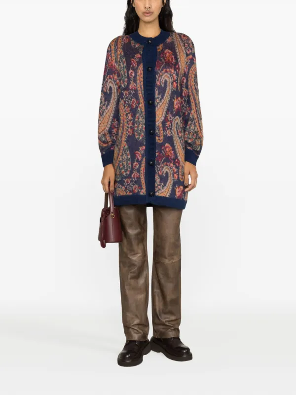 Paisley print cardigan new arrivals