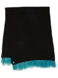 La DoubleJ High Kick feather-detail scarf - Grey