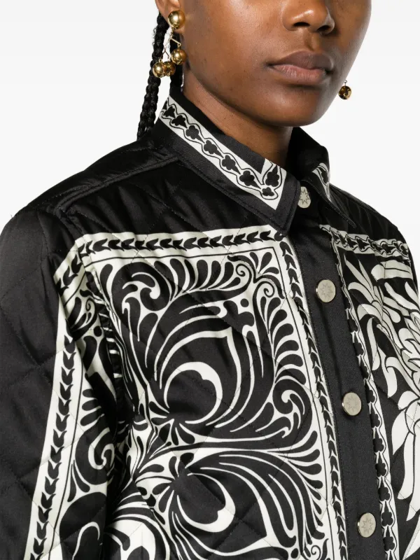 La DoubleJ Iris Quilted Shirt Jacket | Black | FARFETCH RO