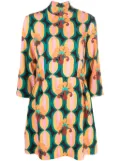 La DoubleJ Juliet geometric-print minidress - Blue