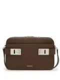 Ferragamo Gancini-buckle leather shoulder bag - Neutrals