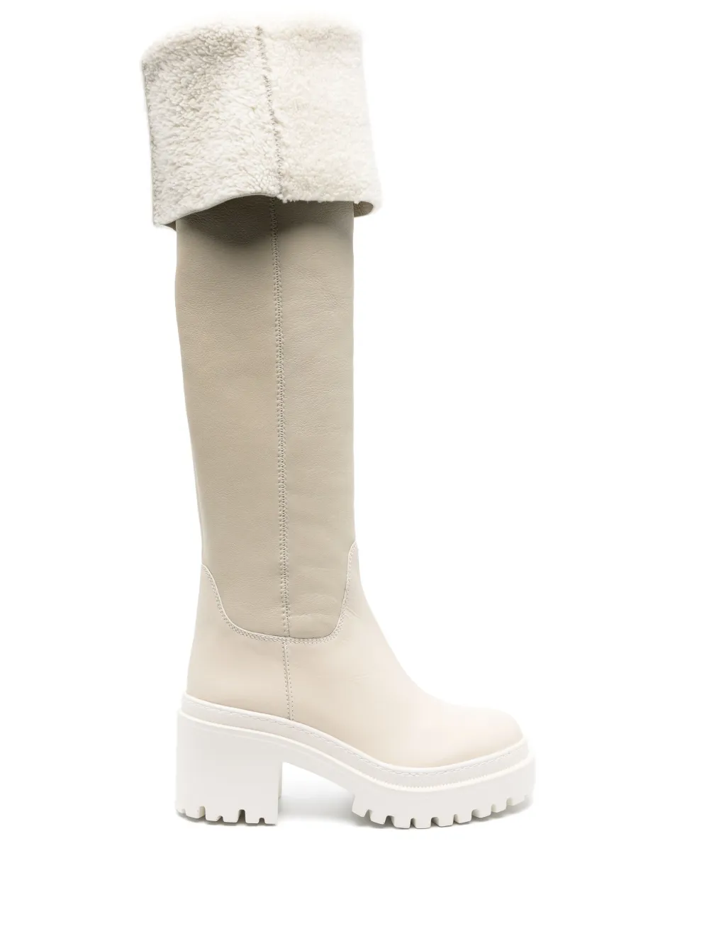 GIUSEPPE ZANOTTI IWONA 70MM SHEARLING-LINED KNEE-HIGH BOOTS