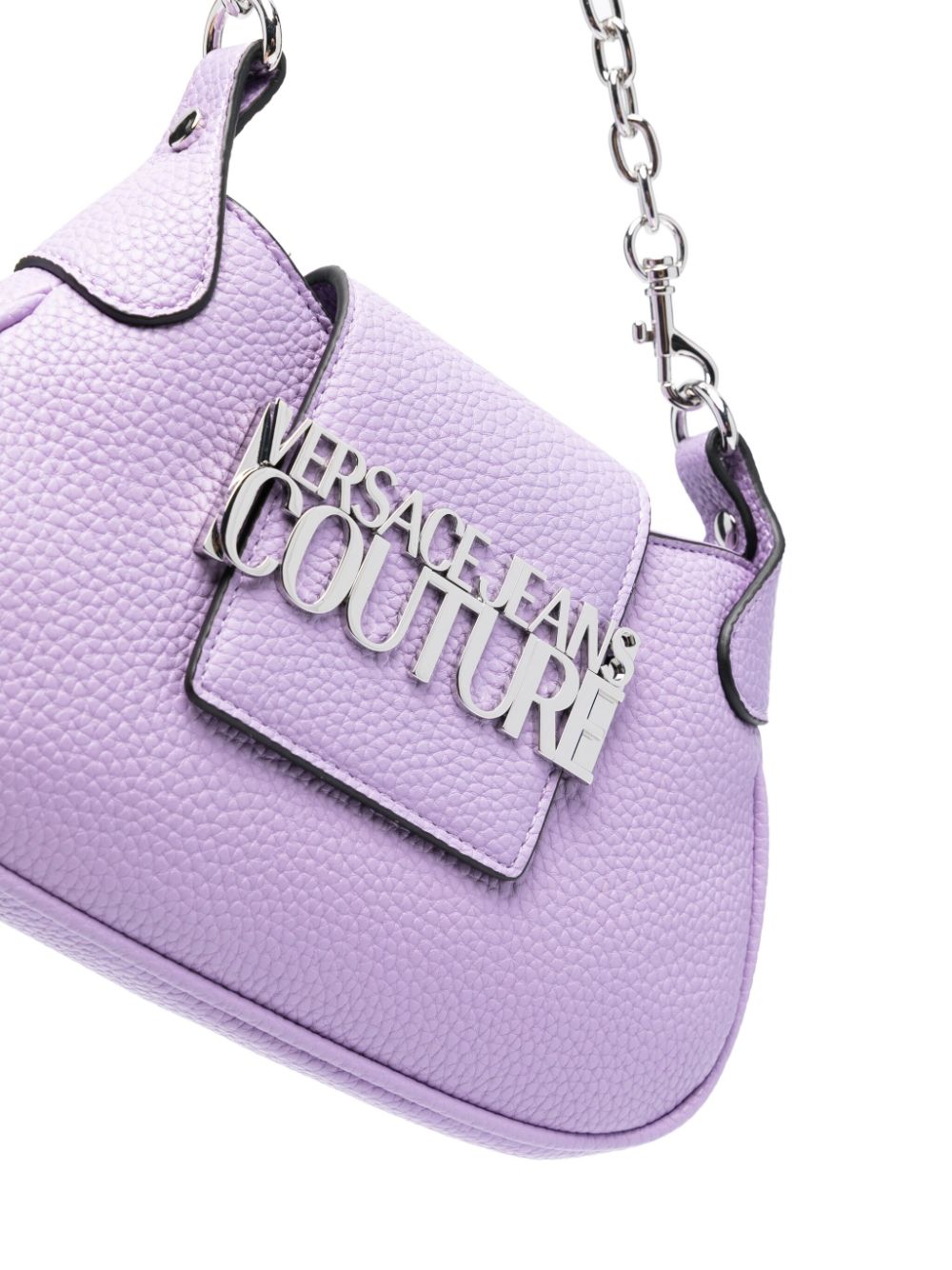 Shop Versace Jeans Couture Logo-plaque Crossbody Bag In Purple