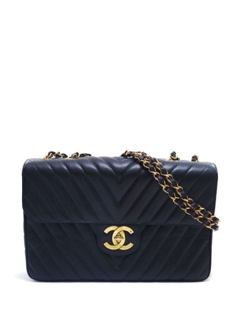 CHANEL 1992 chevron-quilted shoulder bag Women