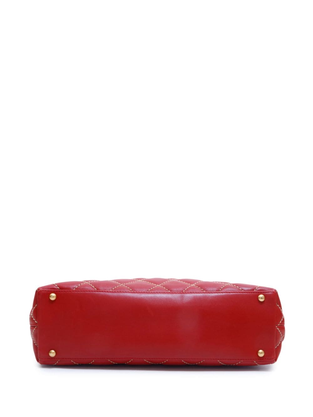 Pre-owned Chanel Wild Stitch 手提包（2002年典藏款） In Red