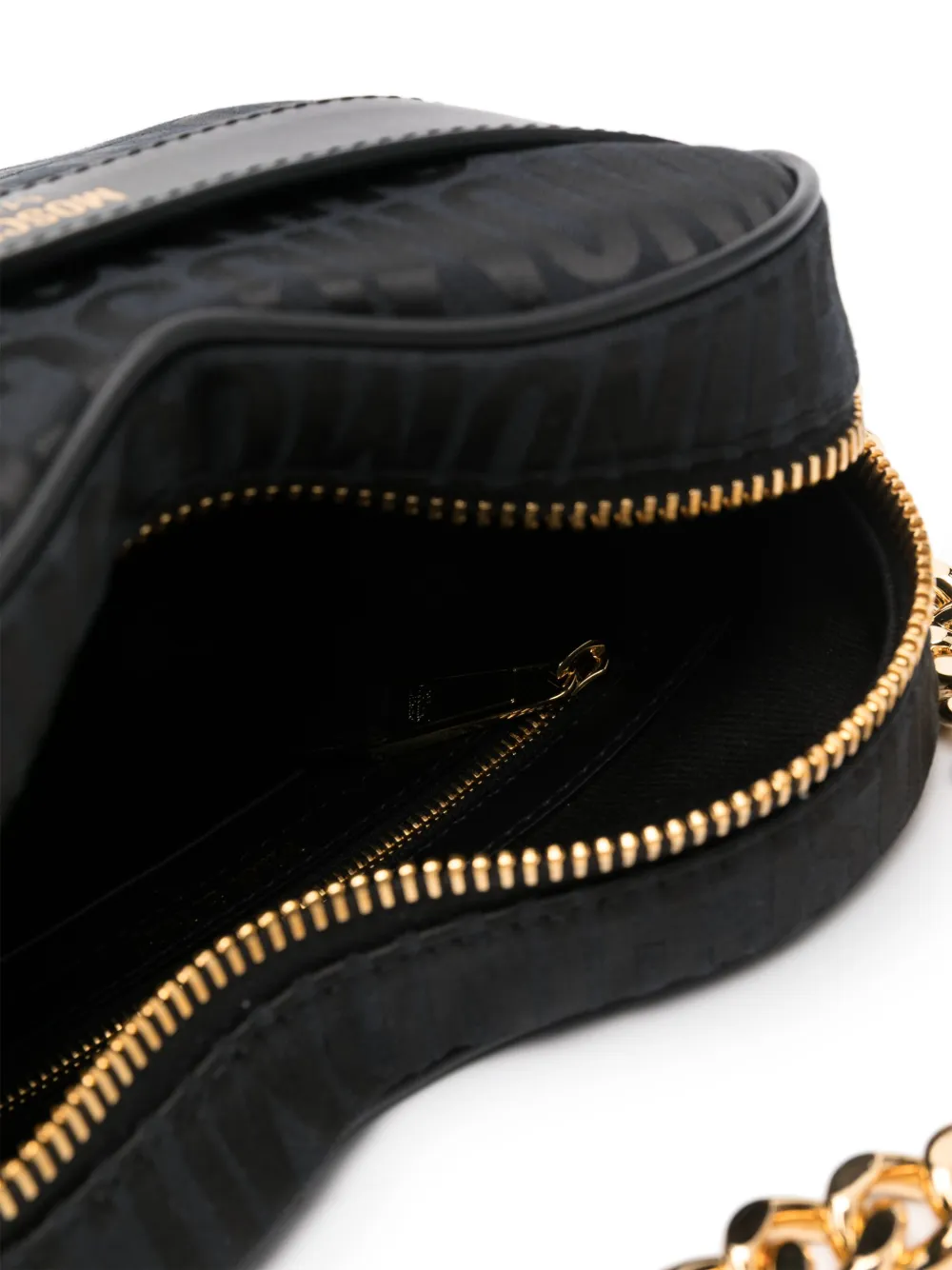 Moschino Shopper met monogramprint Zwart