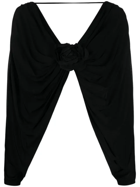 Giuseppe Di Morabito flower-detailing V-neck top 