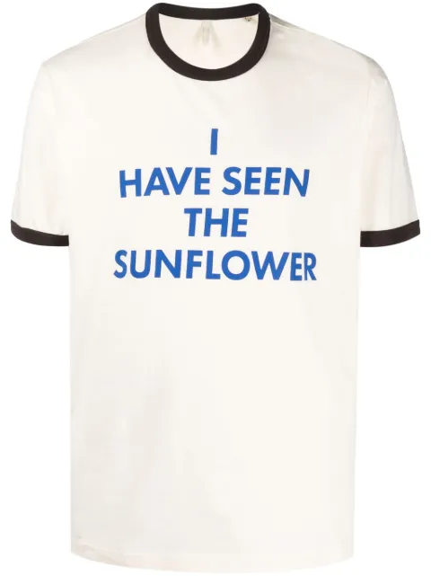 Sunflower slogan-print organic cotton T-shirt