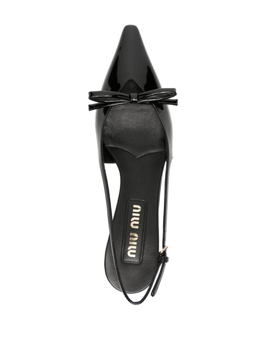 Shop Miu Miu 75mm Bow-embellished Sligback Pumps In Black