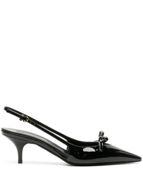 Miu Miu 75mm bow-embellished sligback pumps Women