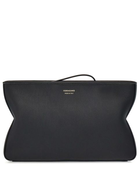 Ferragamo Clutch mit Logo-Stempel