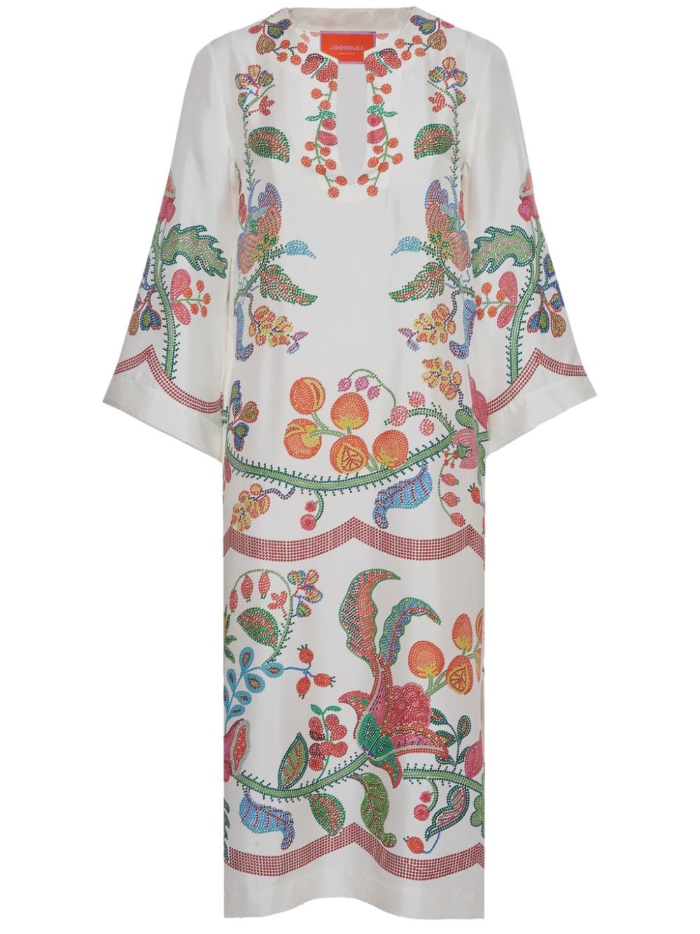 La DoubleJ The Kaftan silk midi dress - White