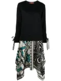 La DoubleJ Arcade layered-design midi dress - Black