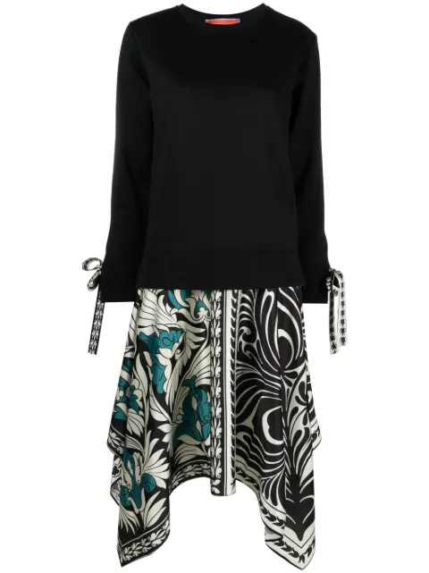 La DoubleJ Arcade layered-design midi dress