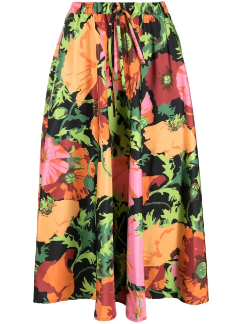 La DoubleJ Midirock mit Blumen-Print