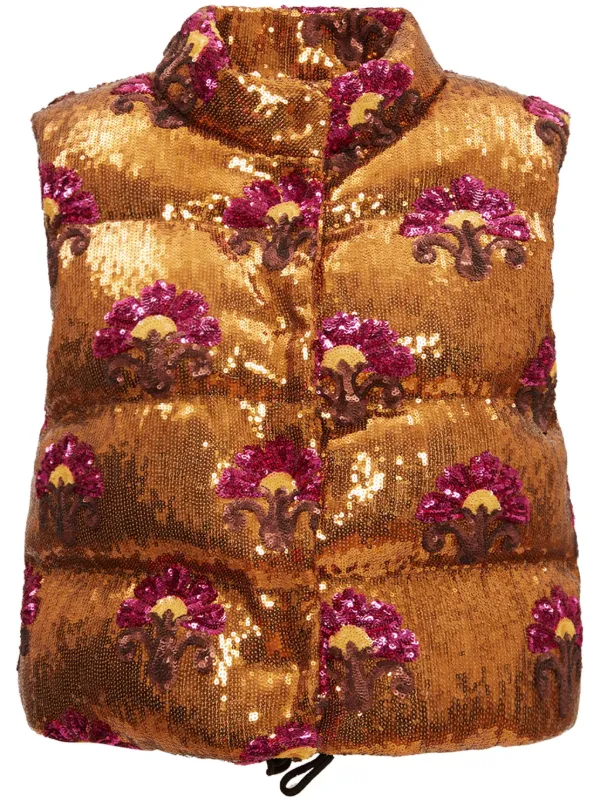La DoubleJ Bonbon Quilted Gilet in Brown