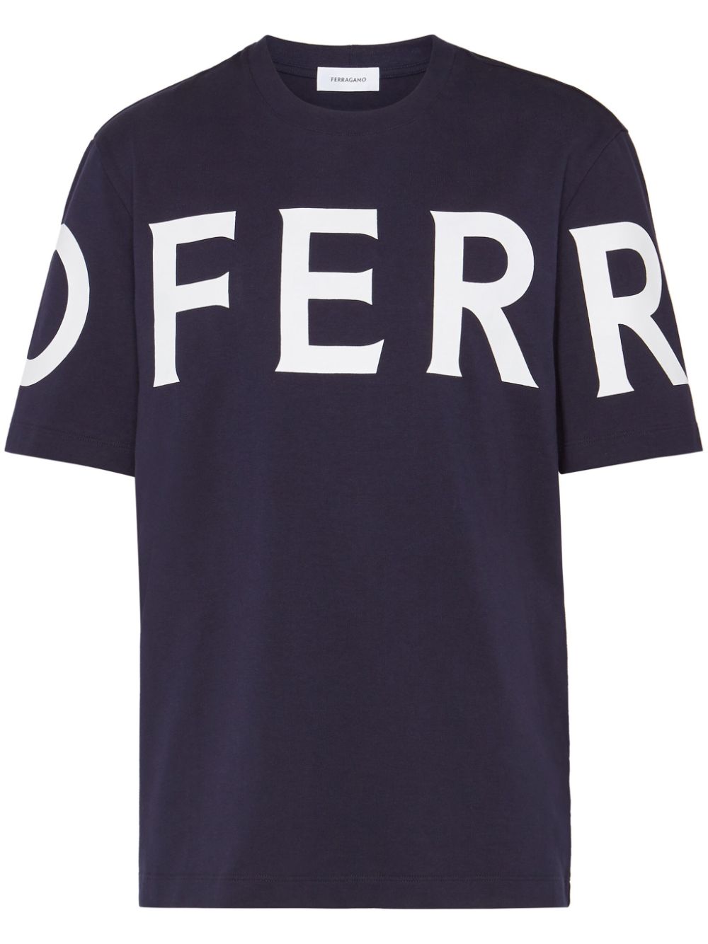 Ferragamo Katoenen T-shirt met logoprint Blauw