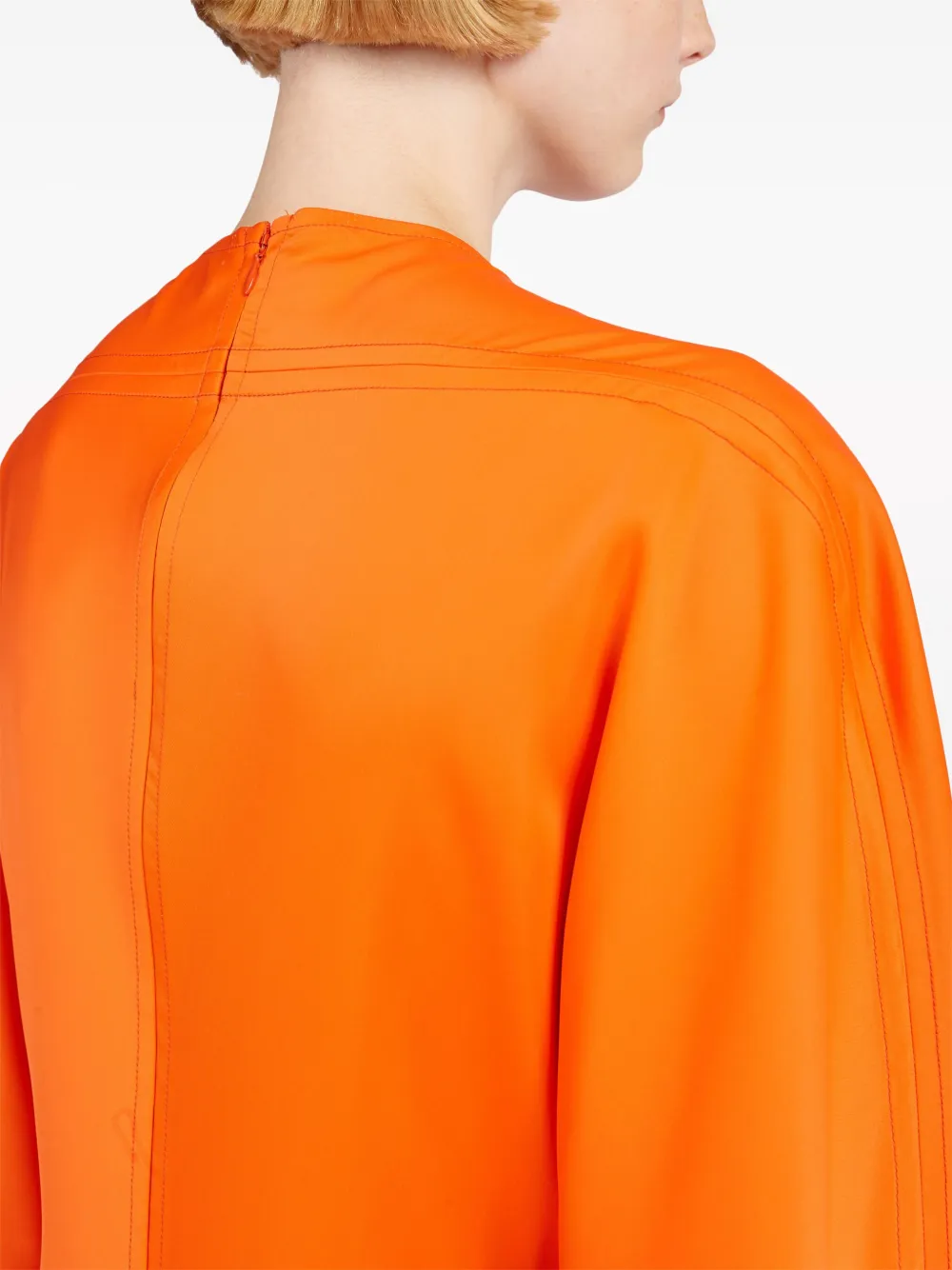 Ferragamo V-neck Long-sleeve Maxi Dress In Orange