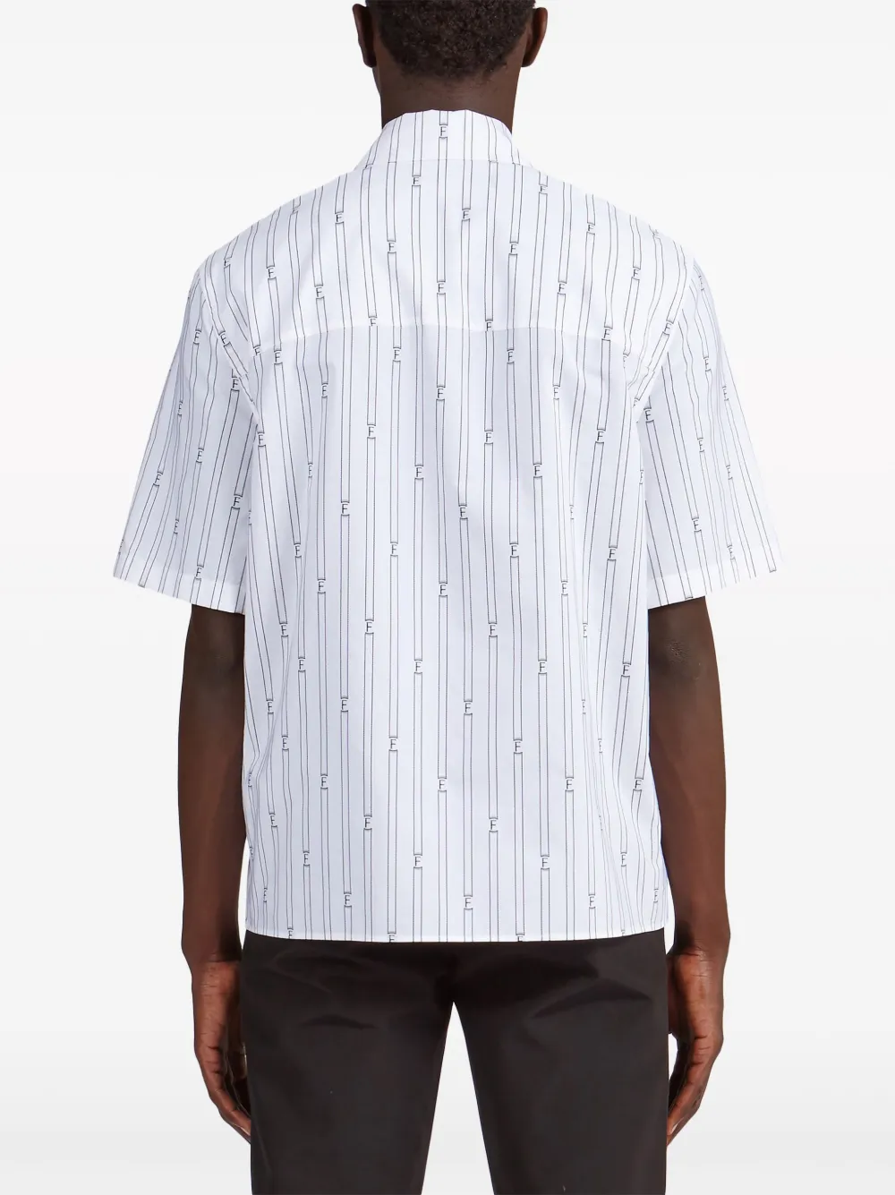 Shop Ferragamo Logo-print Short-sleeve Shirt In White