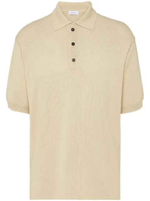 Ferragamo playera tipo polo tejida con placa del logo