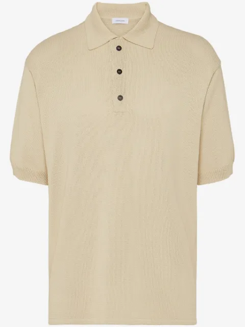 Ferragamo logo-plaque knitted polo shirt