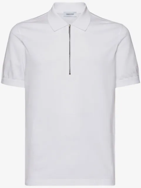 Ferragamo half-zip cotton polo shirt 