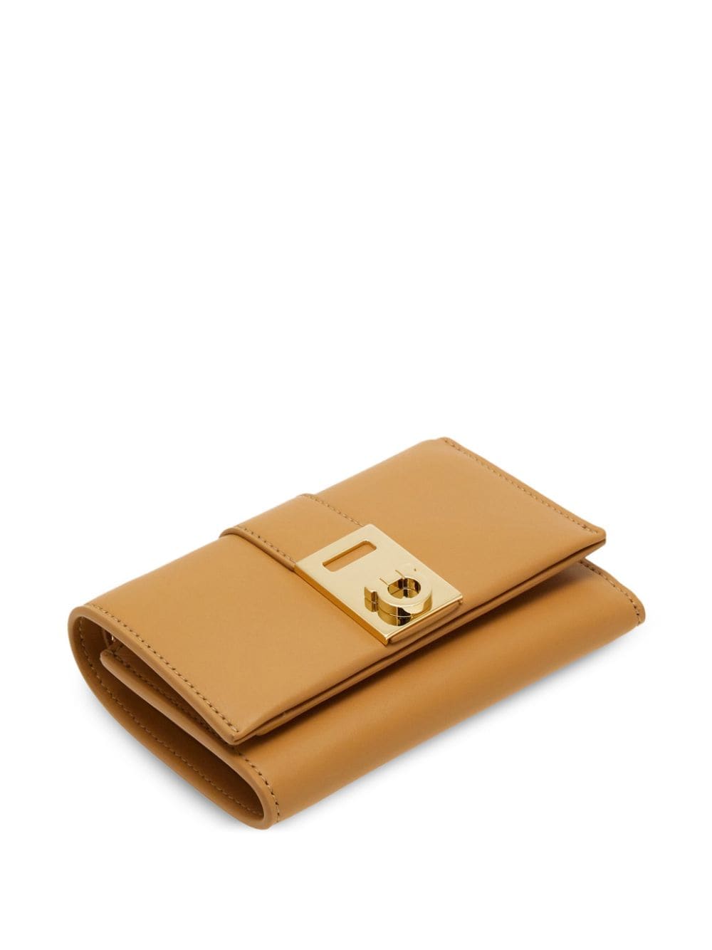 Shop Ferragamo Hug Bi-fold Leather Wallet In Neutrals