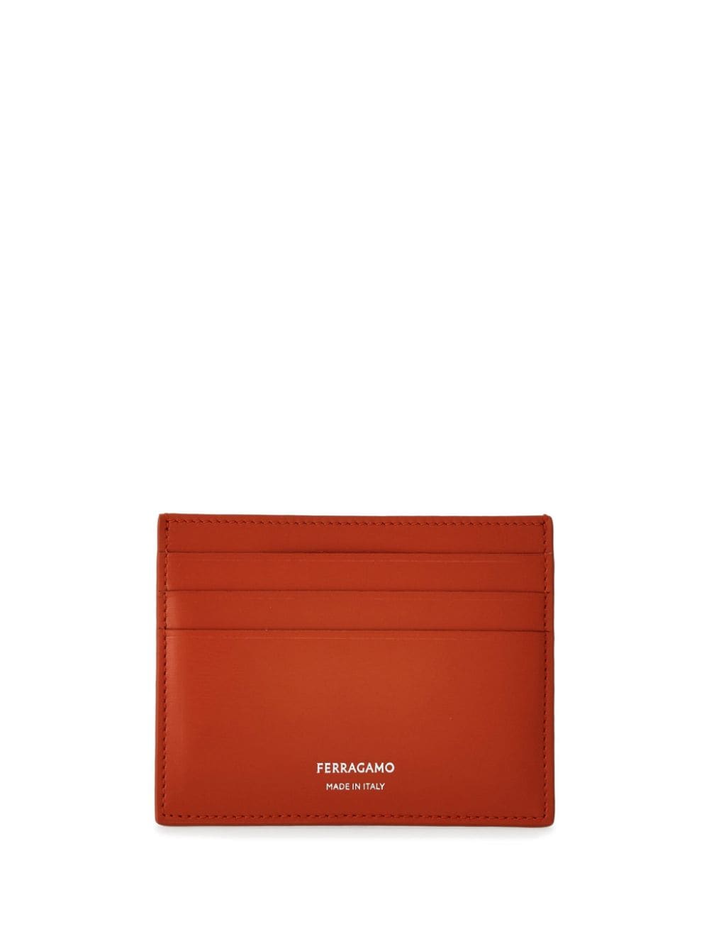 Ferragamo Classic Leather Card Holder In Red