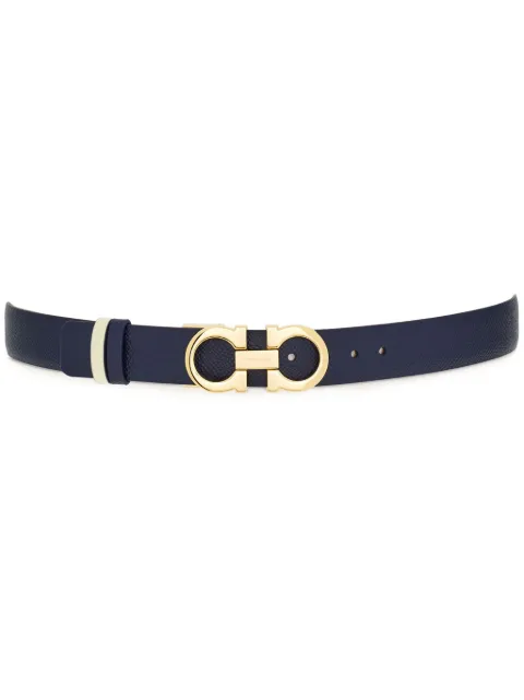 Ferragamo Gancini-plaque reversible leather belt
