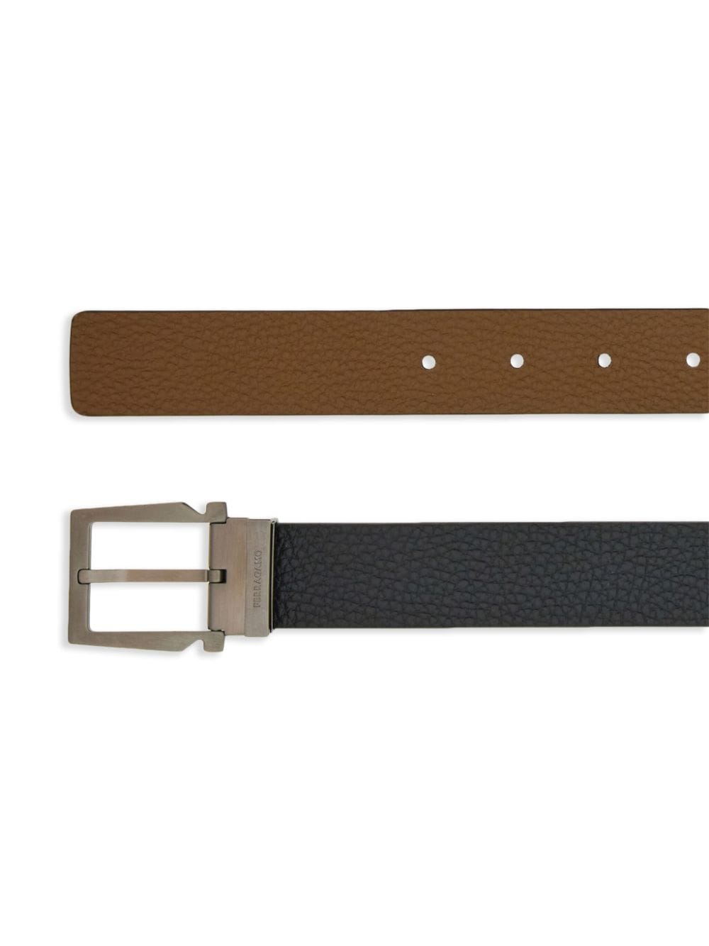 Shop Ferragamo Reversible Leather Belt In Brown