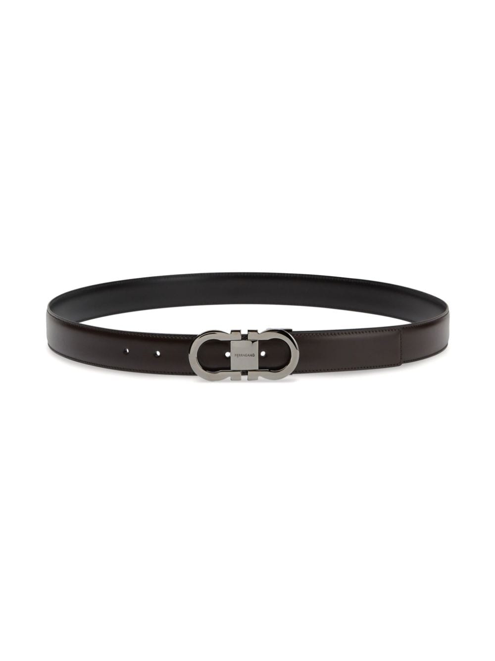 FERRAGAMO REVERSIBLE GANCINI LEATHER BELT 