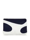 Ferragamo cut-out leather phone pouch - White