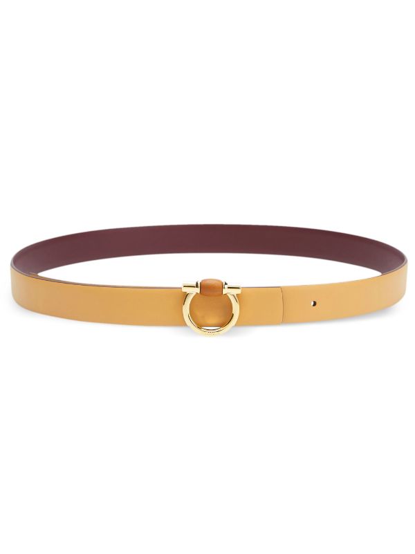 Ferragamo Gancini buckle Reversible Belt Neutrals FARFETCH TR