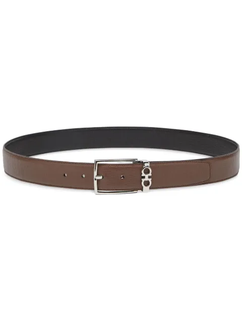 Ferragamo Gancini-plaque leather belt