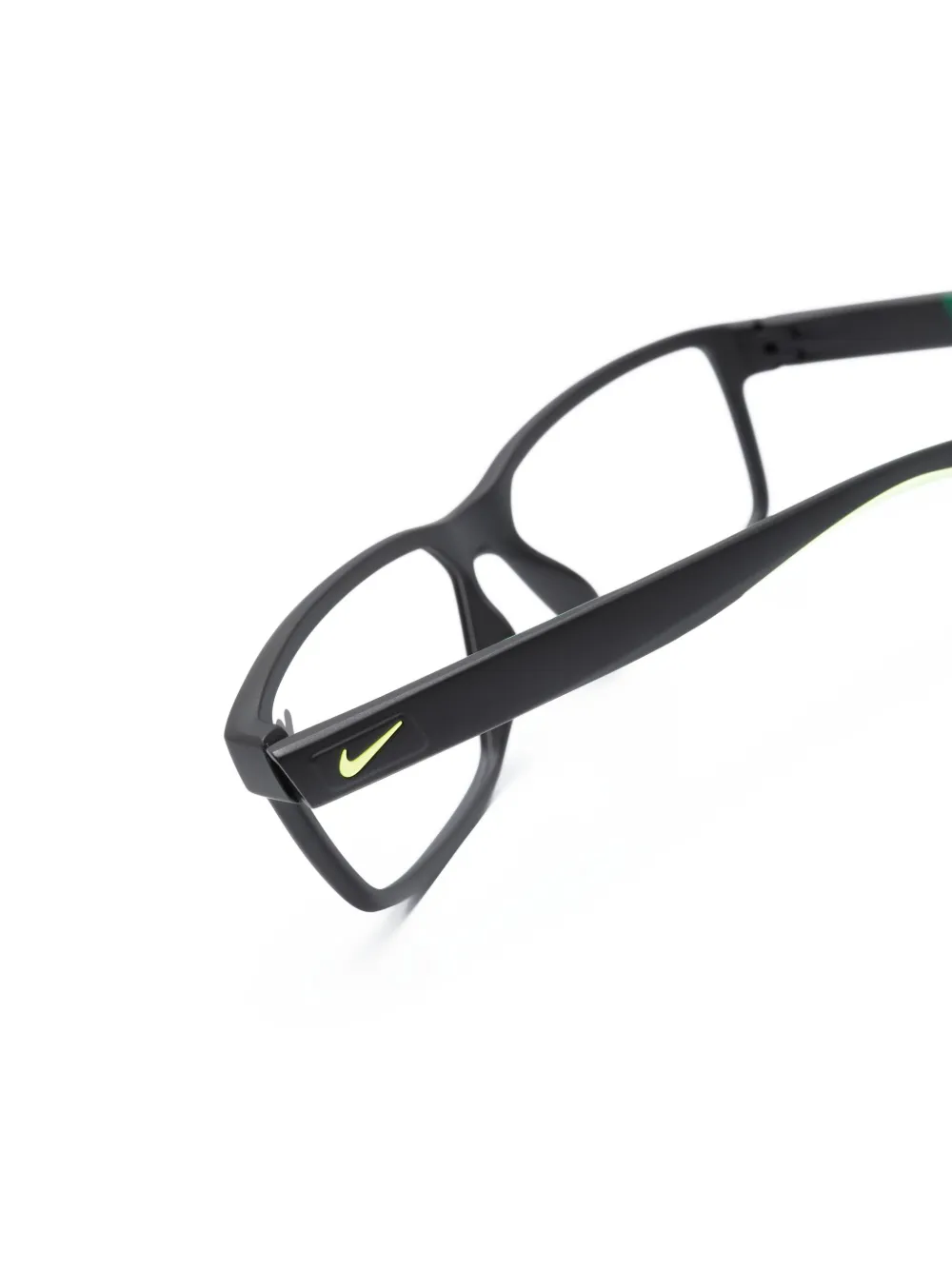 Nike 7092 bril met rechthoekig montuur Zwart
