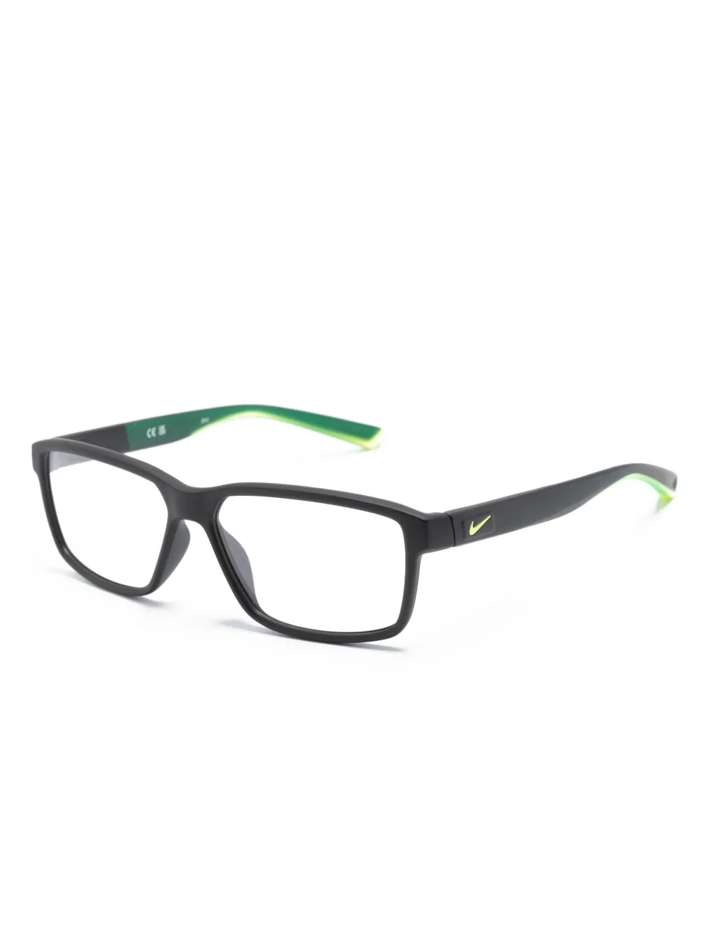 Nike 7092 bril met rechthoekig montuur Zwart