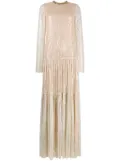 Giambattista Valli tiered sequinned gown - Neutrals