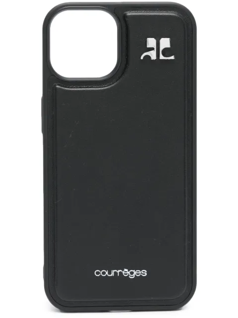 Courrèges funda para iPhone 14 con placa del logo