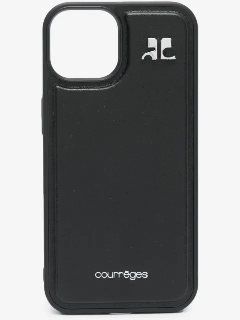 Courrèges iPhone 14 logo-plaque case