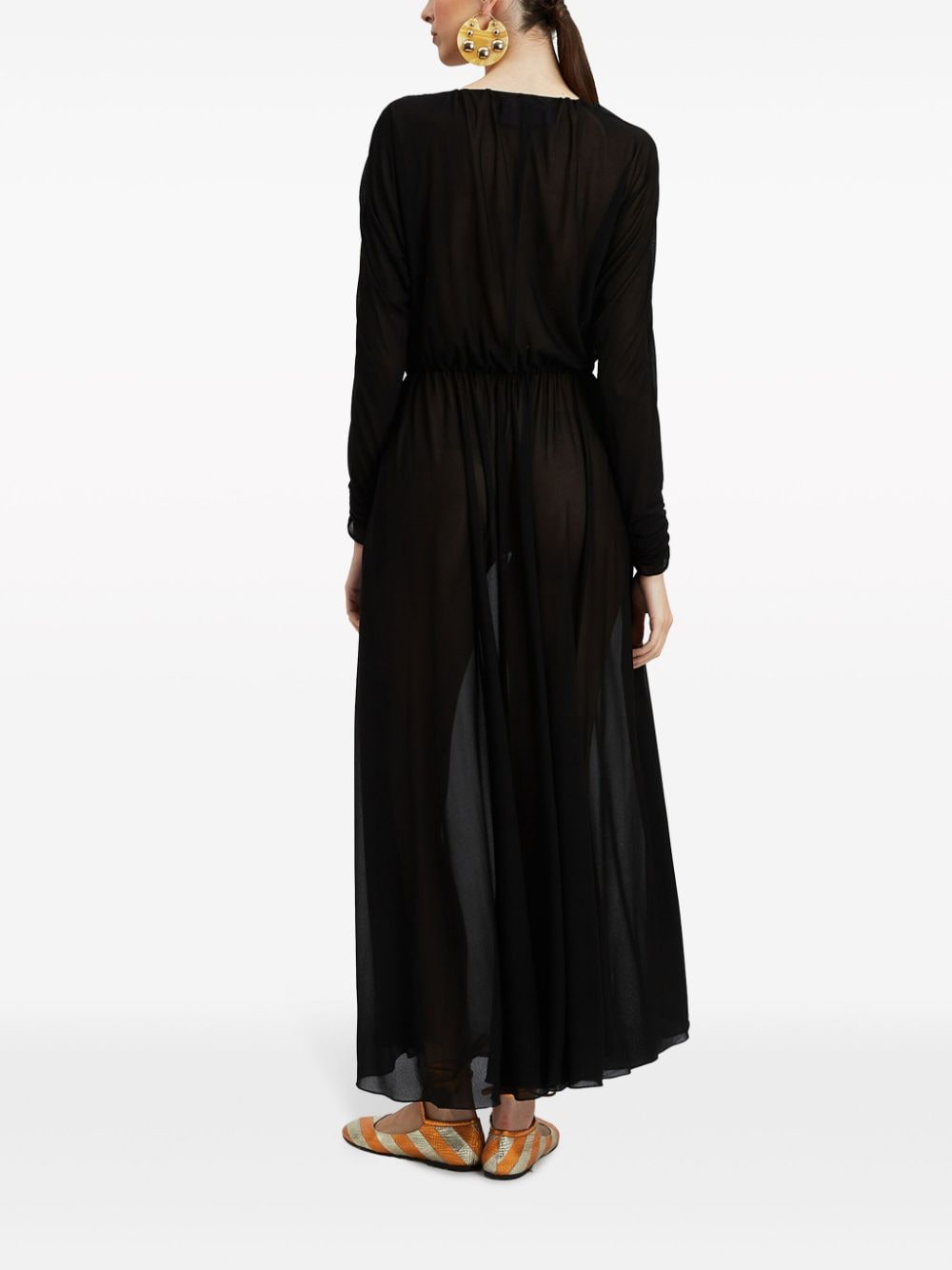 Shop La Doublej Demeter Semi-sheer Dress In Black