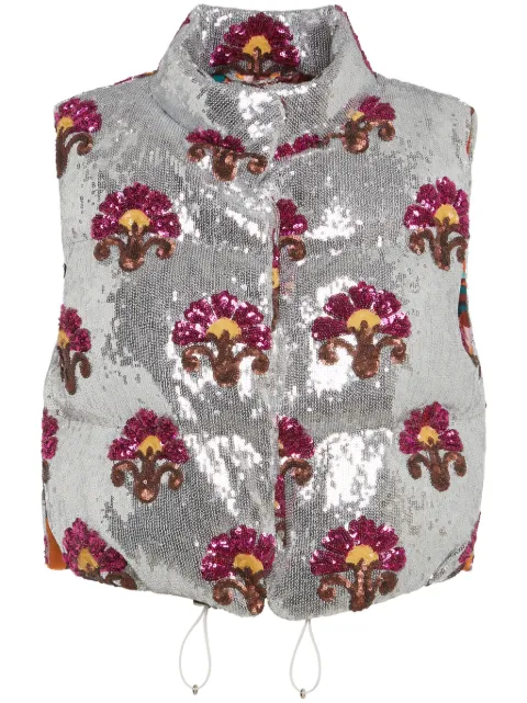 La DoubleJ Bonbon sequin-embellished gilet
