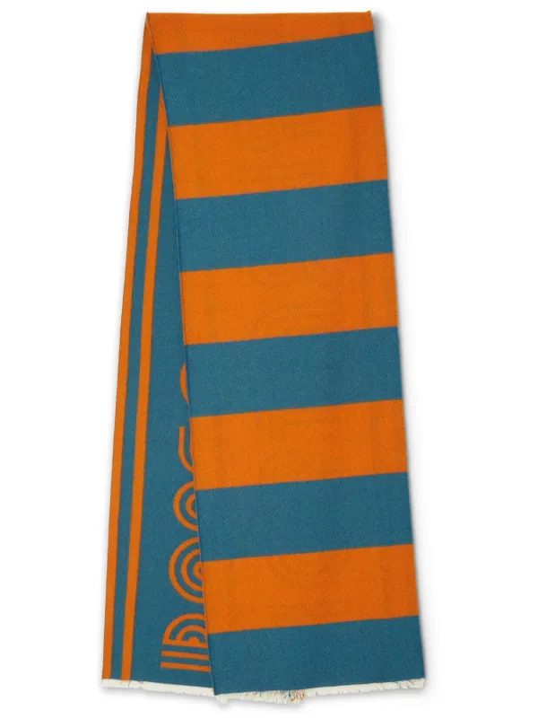 La DoubleJ Raise Your Vibration Striped Scarf in Green