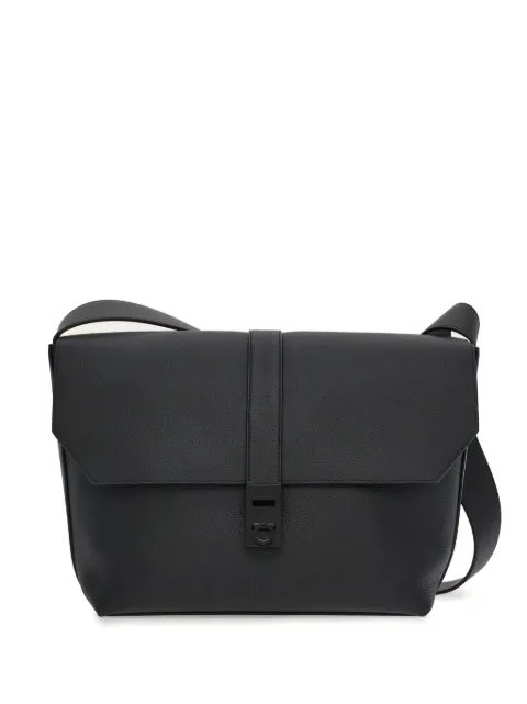 Ferragamo Gancini-buckle leather messenger bag 