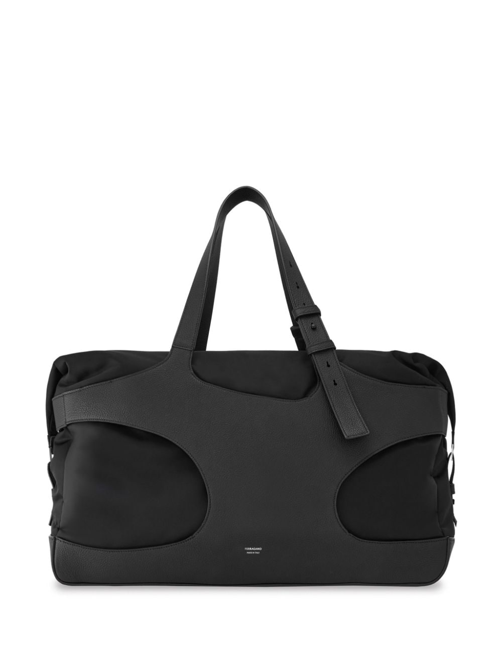 cut-out leather holdall