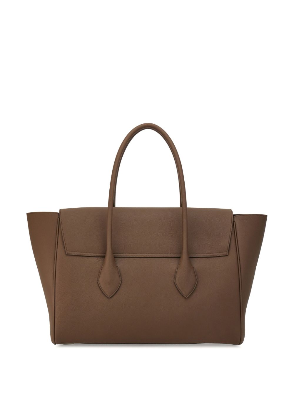 Shop Ferragamo Large Leather Tote Bag In Brown