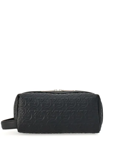 Ferragamo Gancini Dopp leather wash bag