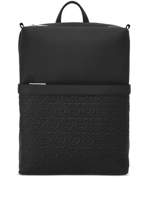 Sac à dos en cuir à motif Gancini embossé - Ferragamo - Modalova